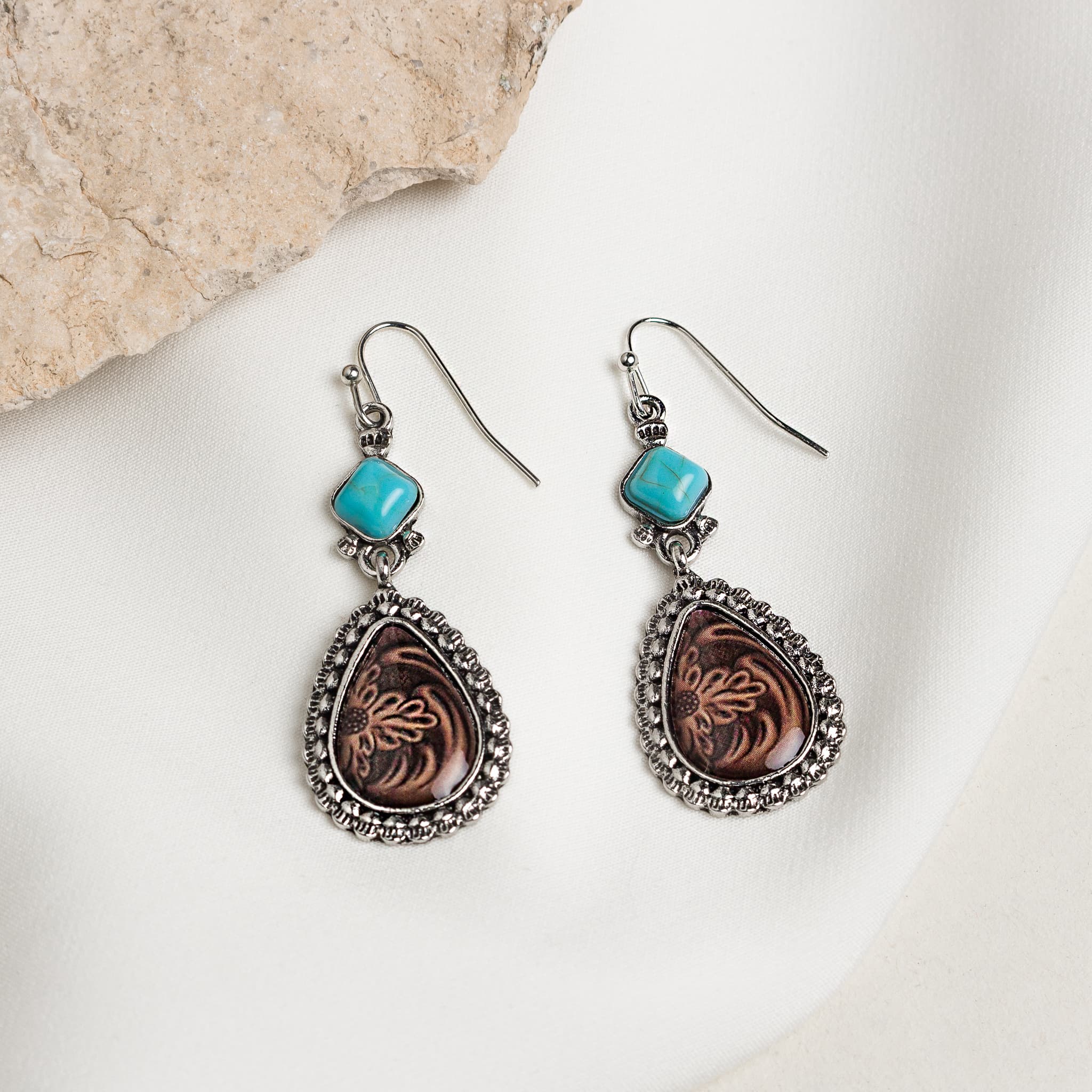 Western Bloom Teardrop Earrings