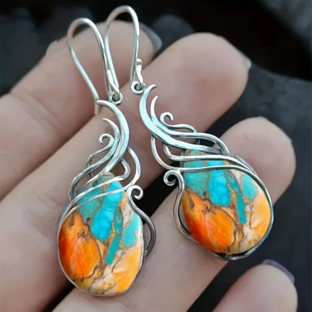 Brilliant Gemstone Drop Earrings