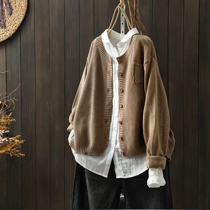 SELIORA | TEXTURED KNIT CARDIGAN